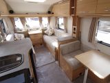 This is a tried-and-tested caravan layout, offering plenty of flexibility for families – and kids love that little dinette
