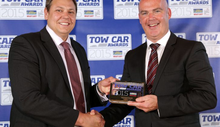 Paul Baynes collected the Mondeo's Best Petrol Tow Car Award at the Woburn Abbey ceremony