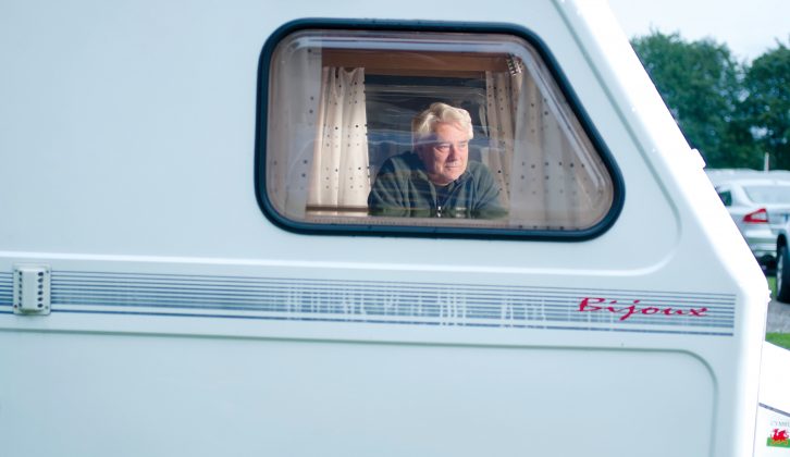 Neil Williams, pictured at Braithwaite Fold in his Freedom Bijoux, has been caravanning for 40 years