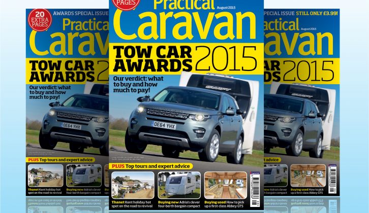 Don't miss the August issue of Practical Caravan – it's our Tow Car Awards 2015 Special!