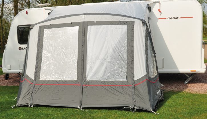 There are many draught-proofing features in the Westfield Easy Air 350 awning