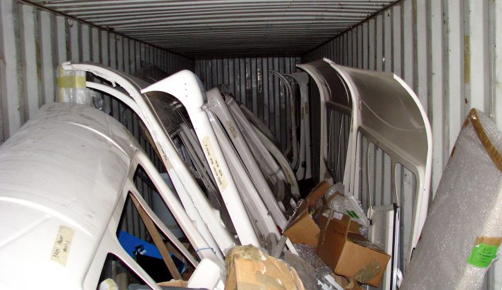 Nothing goes to waste in this caravan bodyshop, not even old panels, which are stored in a ‘panel graveyard’ for potential reuse