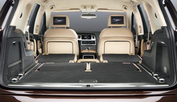 Kit levels are high in the Audi Q7 and all five rear seats fold flat to create a vast load area