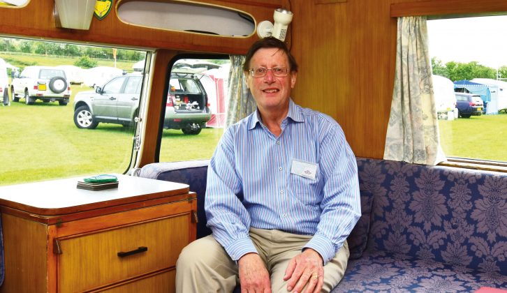 Jon Howard owns a Cheltenham Sable Super from 1974; it’s one of 
the original marque’s final vans. The Super came with certain extras fitted as standard, such as a full oven, fridge, glazed stable door and pair of chrome side strips. John has had his Sable for many years, and is the Cheltenham Owners' Club secretary