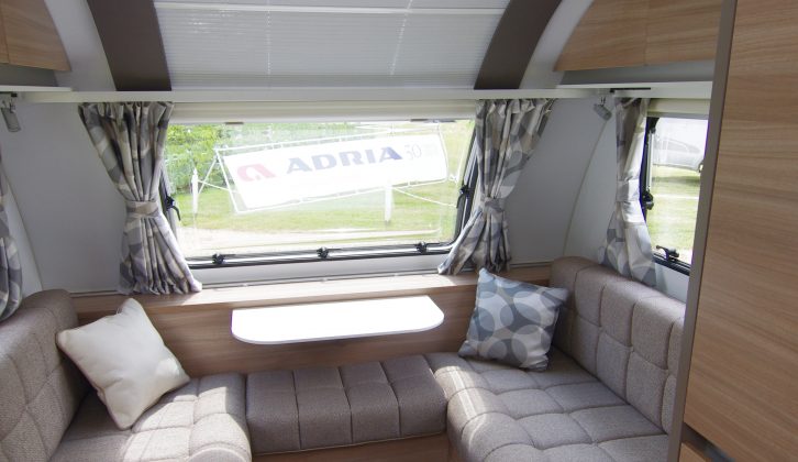 The special edition-spec panoramic opening rooflight is a great addition to the 472DS Eden's front lounge