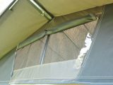 The Jeroboam porch awning's zip-opening front ventilation panel is a bonus in hot weather