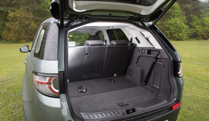 When seats six and seven are not used, there is 830 litres of boot space in the new Land Rover Discovery Sport, the minimum is 194 litres