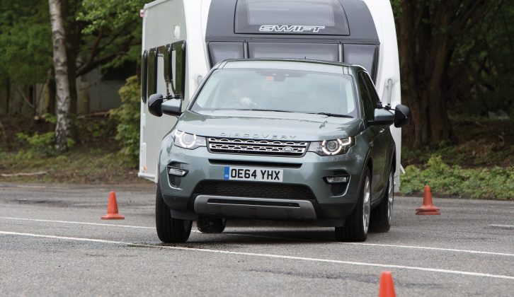 The Discovery Sport stayed in control of the van even when changing direction quickly and had strong brakes