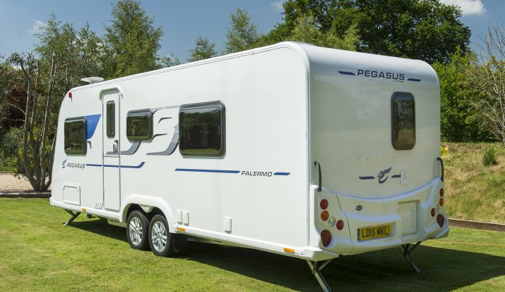 There's a rounded rear roofline for the new Bailey Pegasus Palermo which has a 1573kg MiRO