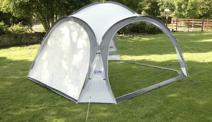 The Kampa Cabana comes with four sides which clip, rather than zip, in place