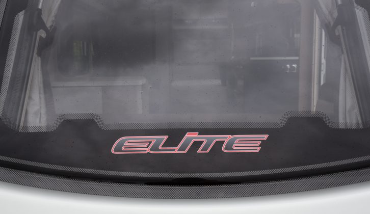 Smart red detailing features on the 2016 Sterling Elite 630's exterior