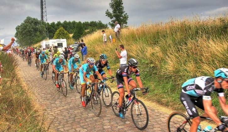 Being this close to the Tour de France peloton was the reward for Paul and friends
