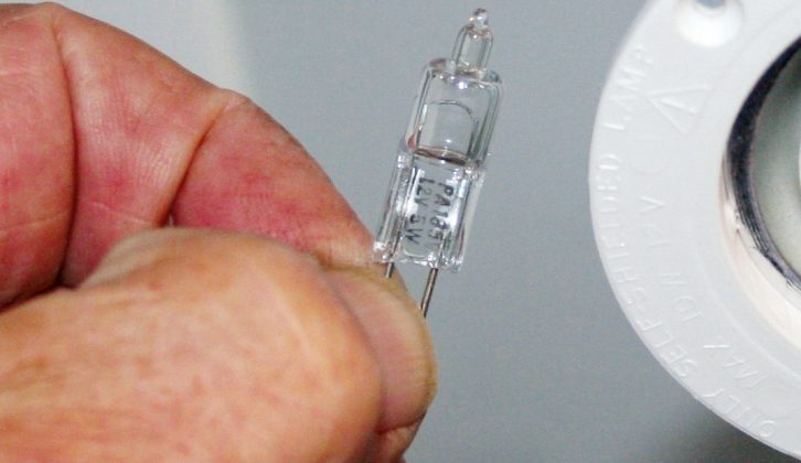 The tiny connecting pins on halogens are easily broken and the bulbs may fail if the glass is touched with unprotected fingers