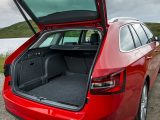 You get 660 litres of boot space with the seats up, 1950 with them folded – read more in our Škoda Superb review