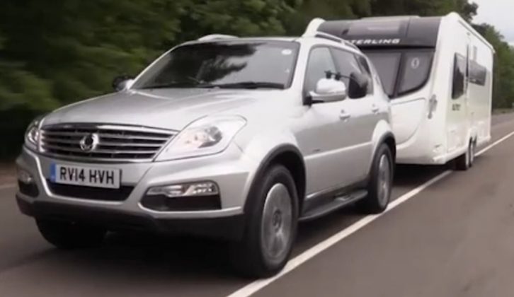 See how the SsangYong Rexton W tow car performs on TV