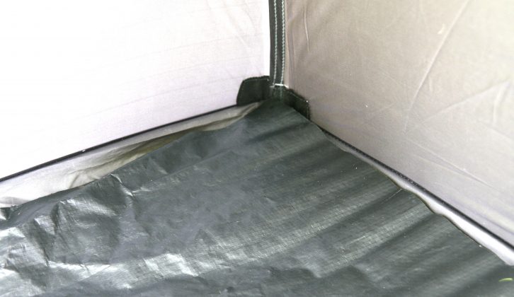 Place the optional groundsheet on top to prevent most insects and breezes getting in