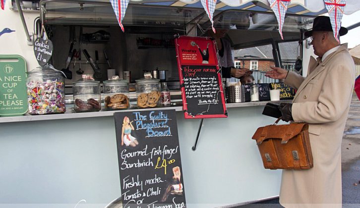 Customers love the British street food served by the Flying Ducks. Fish-finger sandwiches are a favourite