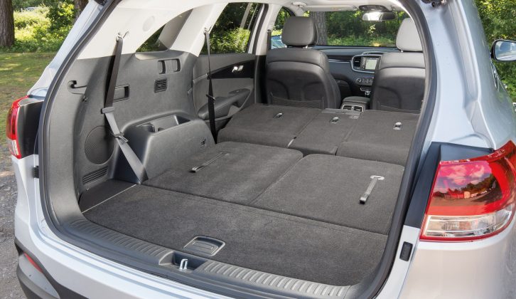 Fold the Sorento's middle row to reveal a huge, 1662-litre boot, that is 194cm deep