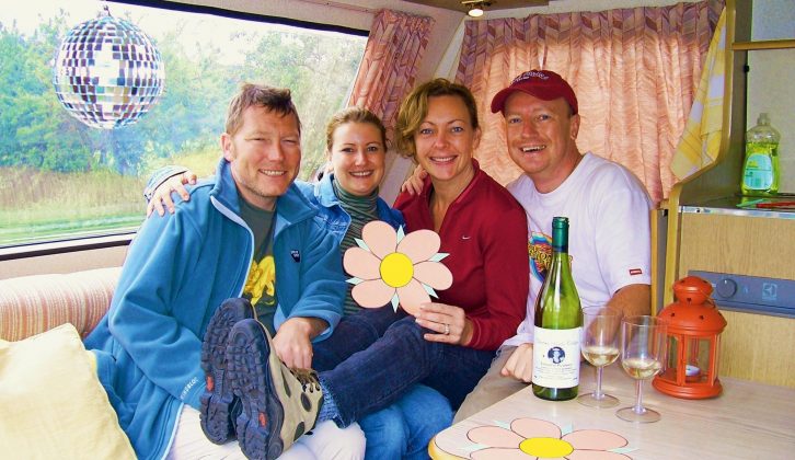 2006: Gary with friends Paul, Katherine and Amanda at Hawkshead Hall Farm near Lake Windermere