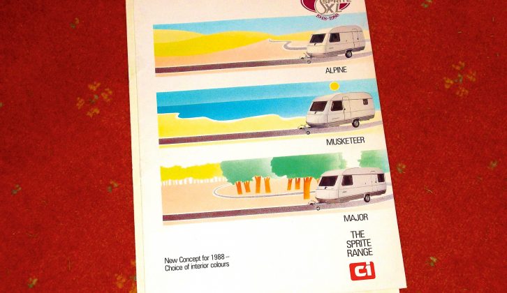 1988: The original brochure for the 40th anniversary range of CI Sprite caravans