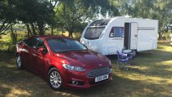 Practical Caravan's new Ford Mondeo is neatly colour co-ordinated to our Swift Lifestyle 4