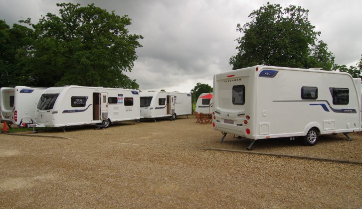 Here you can see (from left to right), the Coachman Vision 570, the Vision 575 and the Vision 450