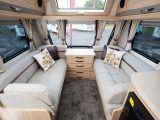 The Aurora's lounge seats four, and the tinted windows, stain-resistant upholstery and a panoramic sunroof make it an ideal place to pass the time