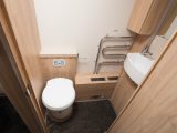 The split washroom in the Elddis Crusader Aurora has its advantages, reports Practical Caravan's Group Editor Alastair Clements in his review