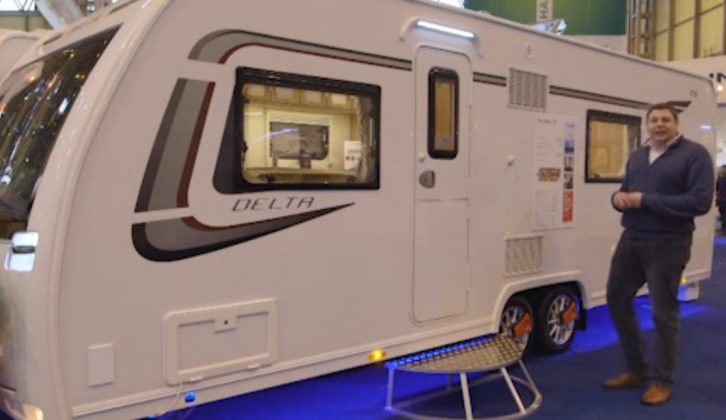 Check out our Lunar Delta TS review, a twin-axle tourer with fixed twin single beds and a full width end washroom