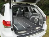 The Jeep Grand Cherokee's boot is 185cm deep, and capacity ranges from 782 to 1554 litres