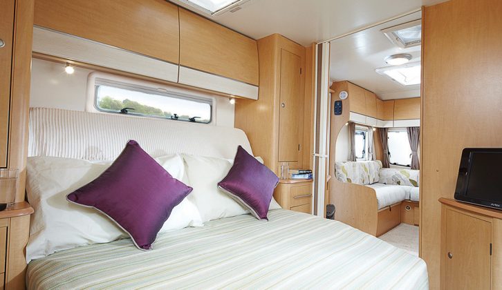 This Bailey Pegasus' fixed island bed follows a fashion that began in coachbuilt motorhomes