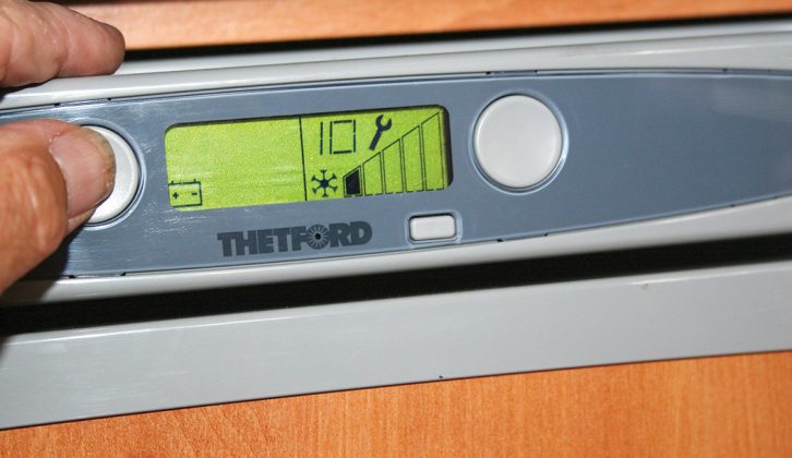 One of Thetford's many refrigerators had a control panel with an LCD screen