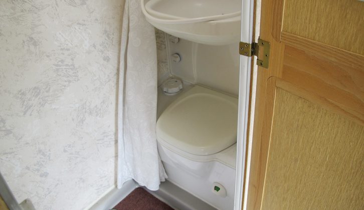 In the 1990s many caravans had a fold-up washbasin directly above the toilet, which was a bit clumsy