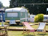 Some caravanners prefer vintage vans, like these at Whitcliff Bay Holiday Park in the Isle of Wight