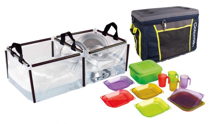 Coleman's colourful space-saving kitchenware fits into a neat case