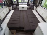 The sofas turn into an unequal double bed 1.98m x 1.78m (6ft 6in x 5ft 10in)