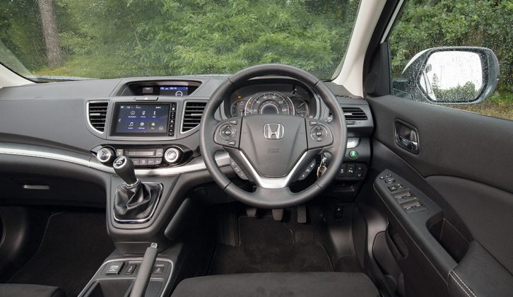 Kit levels are good in the Honda CR-V and the gear lever's position creates more space up front