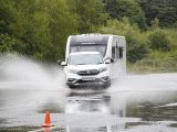 Despite the rain, the Honda gripped the road and fought off the Swift caravan’s attempt to push it off course – the Michelin tyres did well in clearing a path