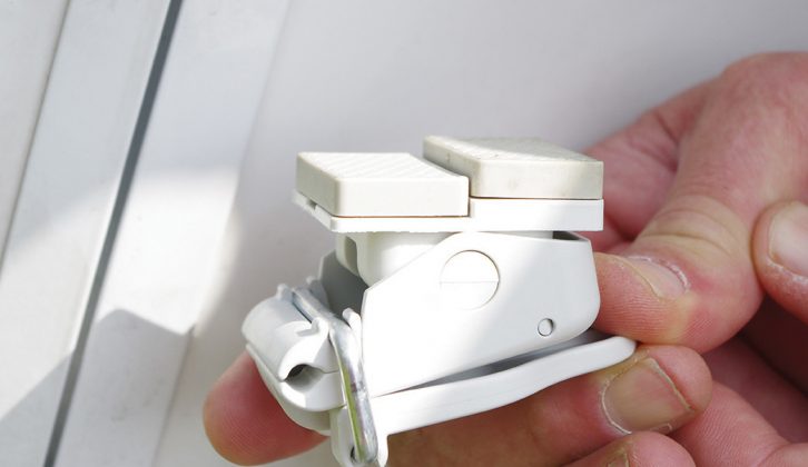 Isabella produces special FixOn brackets, such as this for Bailey caravans