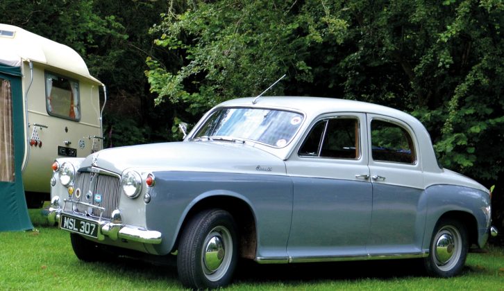 Roger had a Land Rover Freelander, but decided he needed a more classic tow car – the Rover P4