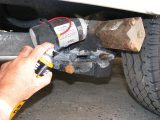 Using a Carver as our example, use a spray degreaser to help shift the worst road dirt and oil from moving parts
