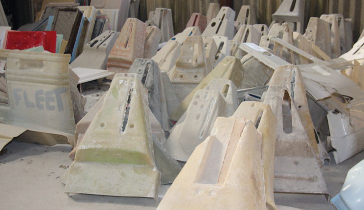 These caravan-fairing moulds are one of many items made by the Caravan Panel Shop, Preston