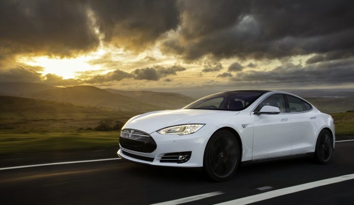 All-electric tow cars might not be a reality yet, but the Tesla Model S shows what tow car potential they have