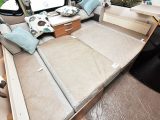 The front lounge converts into a 2.02m x 1.56m double bed