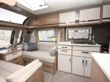 Storage space in the Coachman Laser 650's kitchen is excellent, worktop space less so