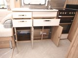 There's tonnes of storage space in the kitchen – read more in Practical Caravan's Coachman Laser 650 review