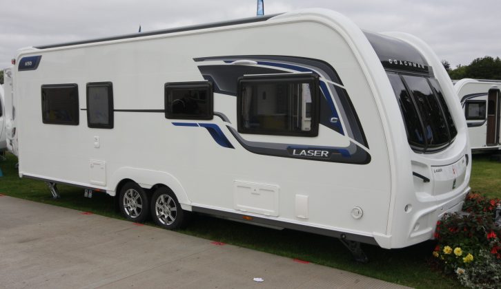 This twin-axle caravan has an MTPLM of 1810kg and a 159kg payload – read more in the Practical Caravan Coachman Laser 650 review