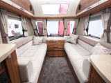 The 530 has a bright lounge which converts into a 1.99m x 1.50m double bed, or can be used as singles (1.87m x 0.68m each)