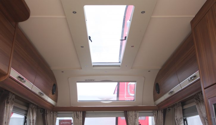 Natural light floods the lounge, many LEDs meaning it's well-lit after dark, too – read more in the Practical Caravan Elddis Affinity 530 review