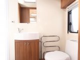 There's a basin with a mirror above it in the washroom – read more in the Practical Caravan Elddis Affinity 530 review